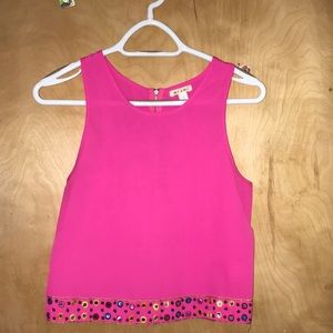 Hot pink crop top